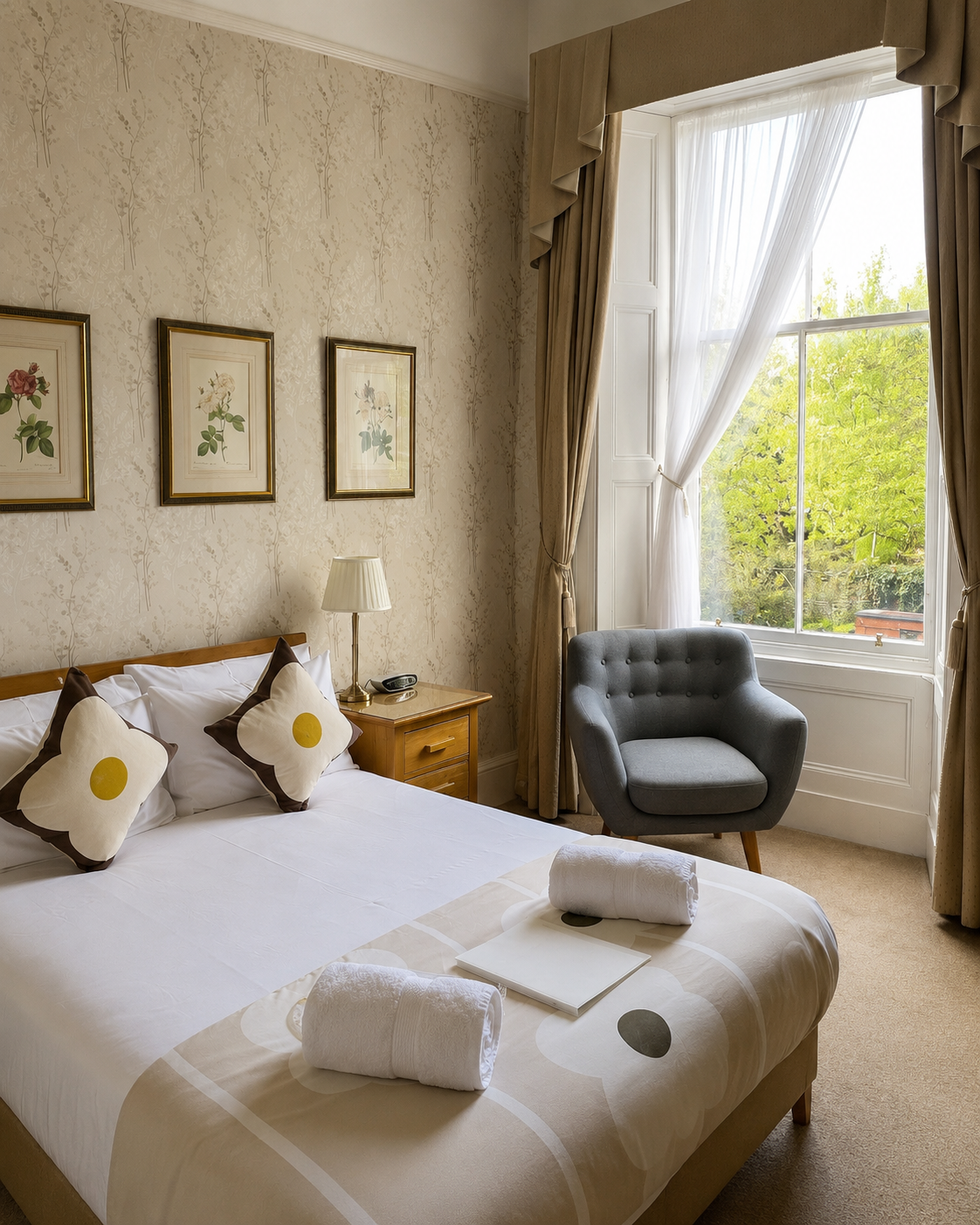 Room 3 bright double en-suite room at Gladstone House